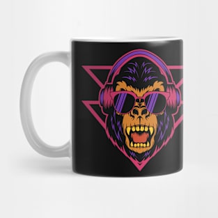 Retro Gorilla Head with Sunglasses Mug